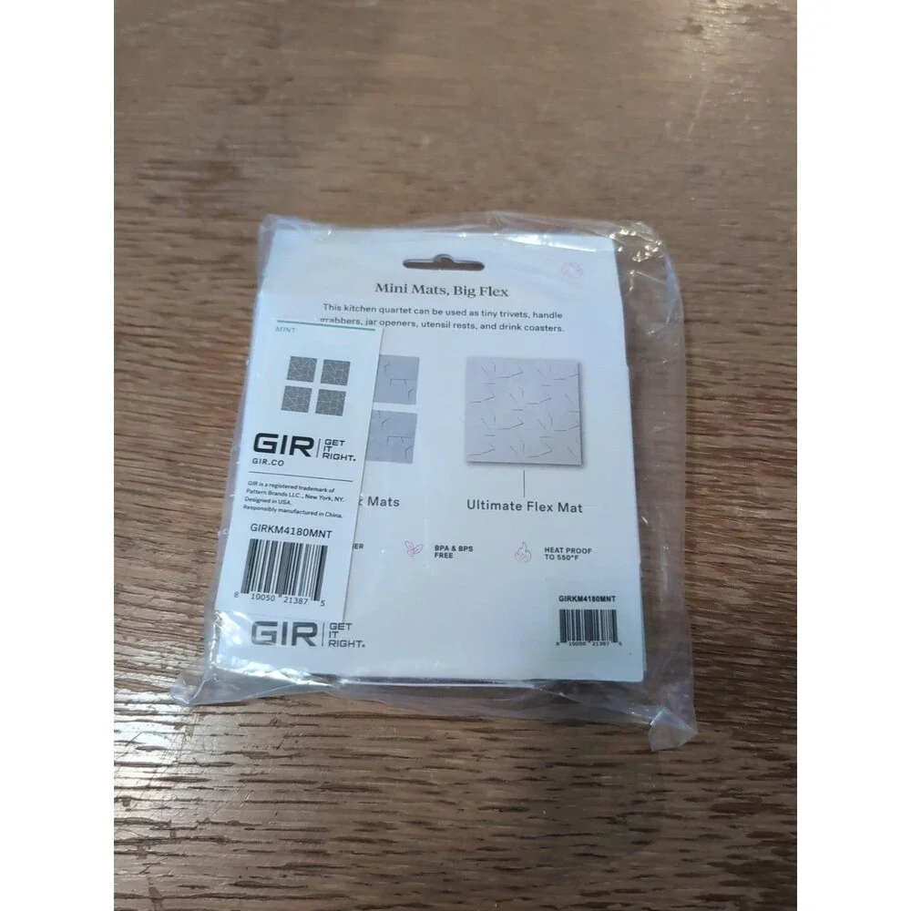Gir Mini Flex Mats 4 Pack Mint Green Platinum Grade Silicone